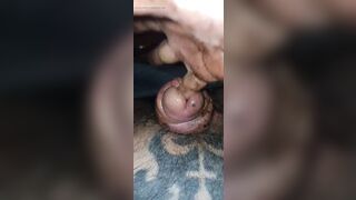 Jerking off the cock head and shaft and finger fucking in the urethra that has as split in half - 9 image
