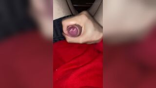 Boy plays with his dick and cums on himself - 6 image