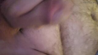lying in bed and riding a dildo and jerking off my cock