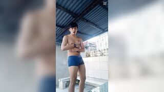 Asia Teen Guy Is Wanking On A Grave - 1 image