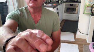 Jerking off by the Kitchen. Intense Orgasm - 15 image