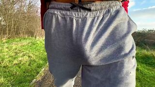 Dirty talking with my cock swinging, even when it is too cold.