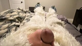 Yeti Suit Fucking and Cumming All Over Ugg Slippers - 1 image