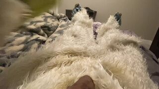 Yeti Suit Fucking and Cumming All Over Ugg Slippers