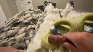Yeti Suit Fucking and Cumming All Over Ugg Slippers - 5 image