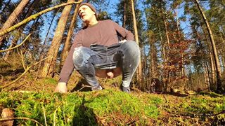 Early morning piss & jerk in nature - 2 image