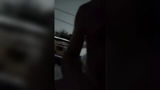 after the bath in the snow