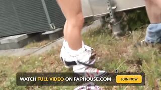 2 Blonde German Skater Twinks Fuck on the Roof - 1 image