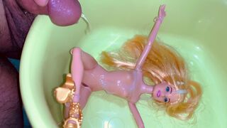 Small Penis Humping, Cumming And Pissing On Barbie - Cum And Pee Fetish - 14 image