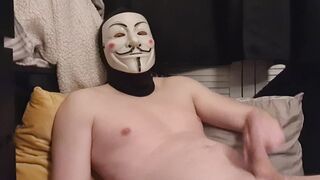 Watch me masturbating till I cum with my mask on!. - 3 image
