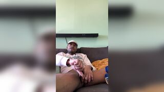 PrinceSleaze stroking buss a fat load !!