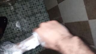 Breast pump boy2 takes his time in the shower with a while waiting outside the bathroom - 10 image