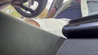 Caught wanking in the car by a married man