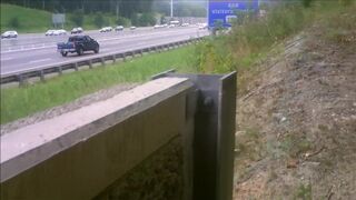 JO AND VIBRATOR ASS FUCK IN VIEW OF HIGHWAY AUG 2014 - 3 image