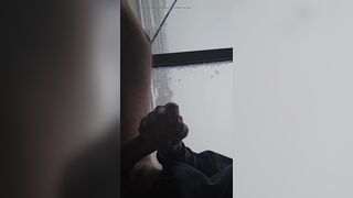 Winter work trip make me hormy, big cumshot all over the window - 9 image