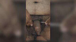 Penis shaft piercing