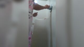 Shower and tension release with big finish at the end