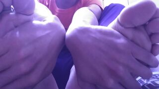 HAVING A REST WITH MY NEW COLOR SOCKS PT 2 I FEET AND SOLES