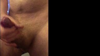 Standing masturbation with moaning and hard cum