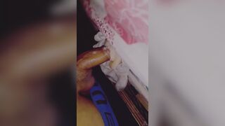 Fucking a Vagina of Silicone and Ends Inside From the Vagina All Wet Is Left Over