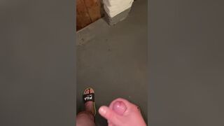 Jerking off in the basement