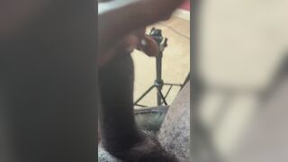 stepSon Stroking his BBC to porn.