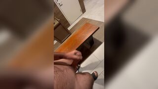 Jerking off in gym lockers. Almost got caught. Continued after till i came