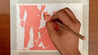 Erotic Art or Drawing Of Two Sexy Indian Women doing BDSM Sex with Husband - 3 image