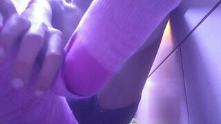 SHOWING MY NEW PINK SOCKS AND TIRED FEET - 11 image