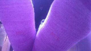 SHOWING MY NEW PINK SOCKS AND TIRED FEET - 5 image