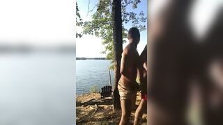 Two hot guys fucking in the woods.