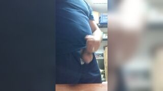 Masculine Bear Daddy Cums in the Office - 5 image