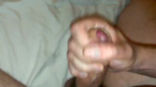 My big uncut cock shooting cum