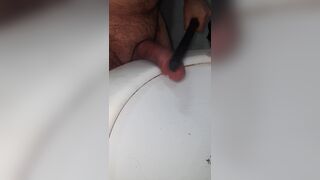 masturbation in the bathroom real amateur mature active man I fucked my dick, it's great