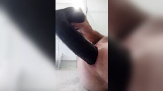 huge dildo deep in ass and bulging stomach - 1 image