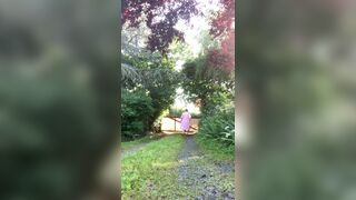 In a lever outfit with a transparent nightie for the morning