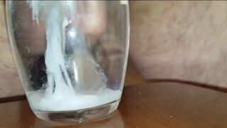 Extreme Closeup Huge Thick Load of Cum Edged Out Into Cup of whather - 11 image