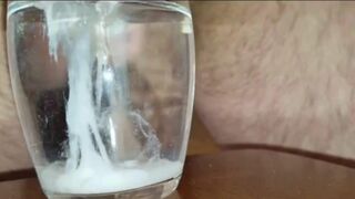 Extreme Closeup Huge Thick Load of Cum Edged Out Into Cup of whather - 13 image