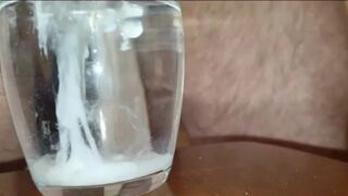 Extreme Closeup Huge Thick Load of Cum Edged Out Into Cup of whather - 14 image