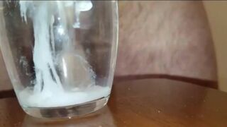 Extreme Closeup Huge Thick Load of Cum Edged Out Into Cup of whather - 15 image