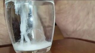 Extreme Closeup Huge Thick Load of Cum Edged Out Into Cup of whather