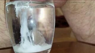Extreme Closeup Huge Thick Load of Cum Edged Out Into Cup of whather