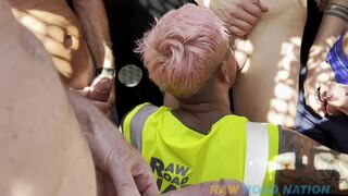 HARDCORE FUCKING OUTDOOR DARKROOM 20+ COCKS