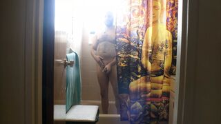 Playing In the shower masturbating
