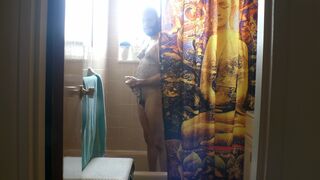Playing In the shower masturbating