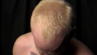 Tied up soldier gets his ass destroyed by toys and fists