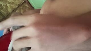 Small cock Cumming with massager