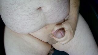 Chubby Daddy Masturbating A Thick Load Of Cum For Your Enjoyment - 6 image