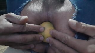 an orange and much fun till cum