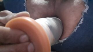 hungry analcunt dripping and swallow huge dildo - 5 image